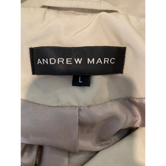 Andrew Marc Double Breasted Trench Coat Tan L - Picture 6 of 7